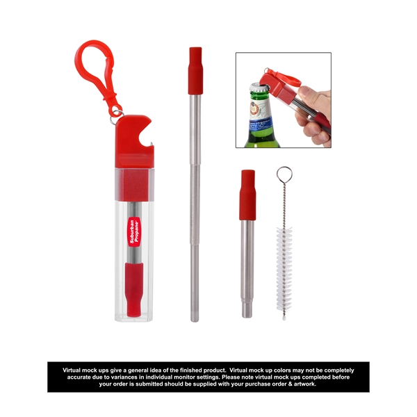 Straw Kit With Bottle Opener