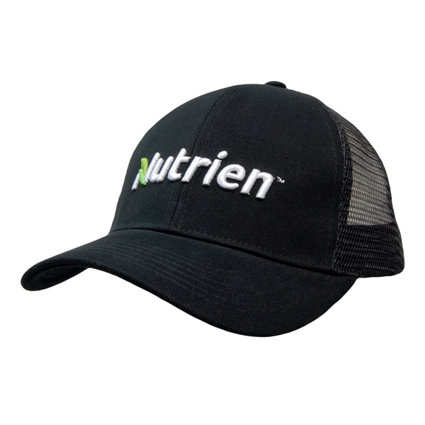 Organic Brushed Heavy Cotton with Mesh Back Cap