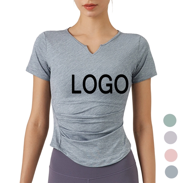 Sport Fitness Workout Quick Dry Yoga Running T-Shirt -Women