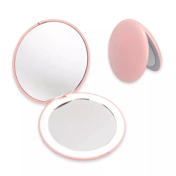 Compact Mirror with LED Light