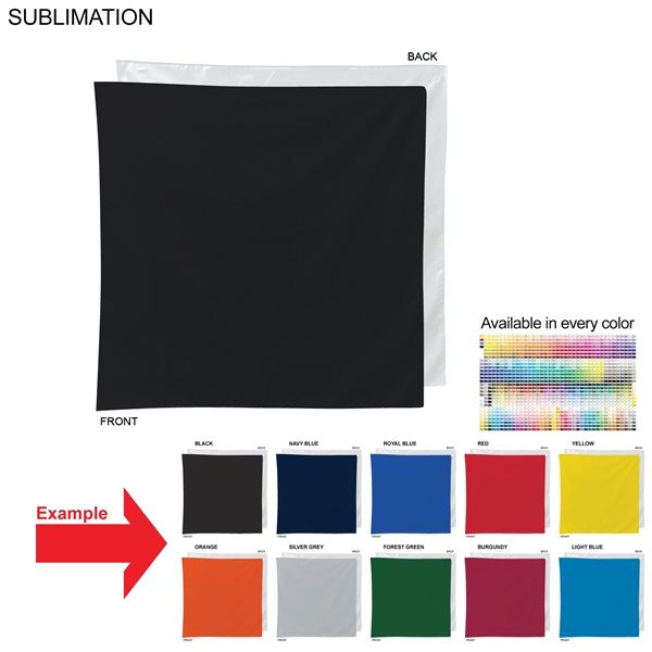Colored Bandana, 22x22, Sublimated 1 side