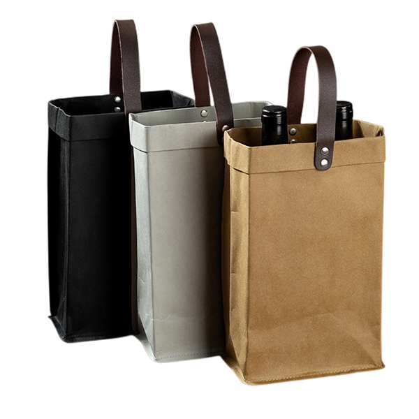 Kraft Washable Paper Wine Bag