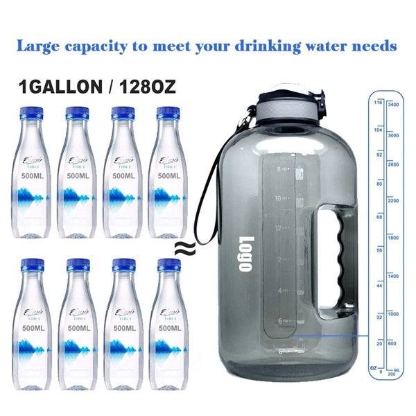 1 Gallon Large Capacity Plastic Water Jug