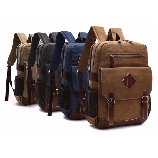 Luxury Canvas Laptop Backpack