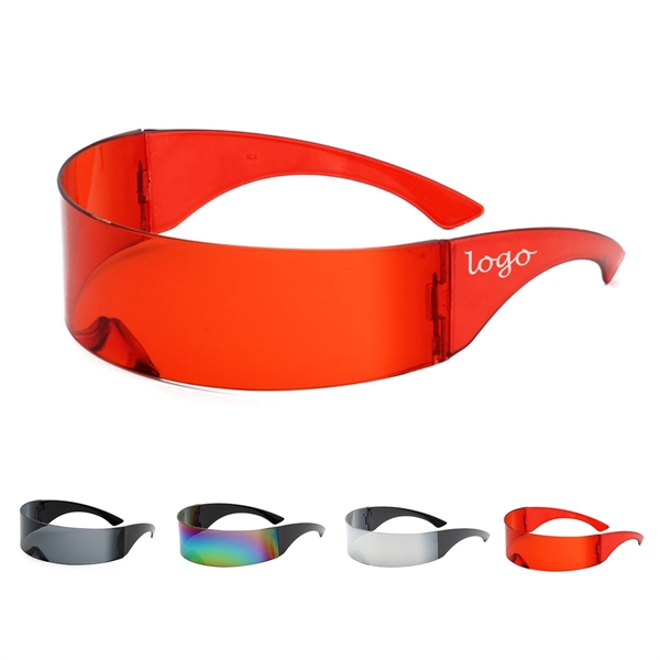Futuristic Space Cadet Mono Lens Shield Sunglasses