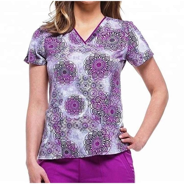 Custom Cotton All-Over Print Scrubs