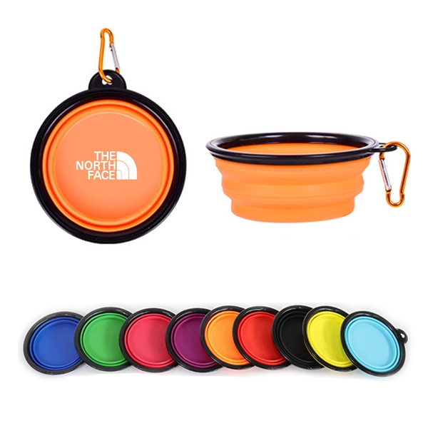 Silicone Collapsible Dog Bowl With Carabiner