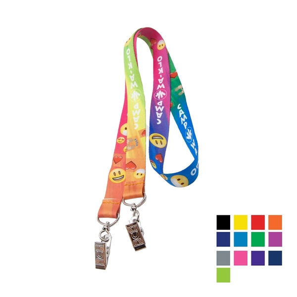 Custom Double Ended Lanyard w/ Bulldog Clip