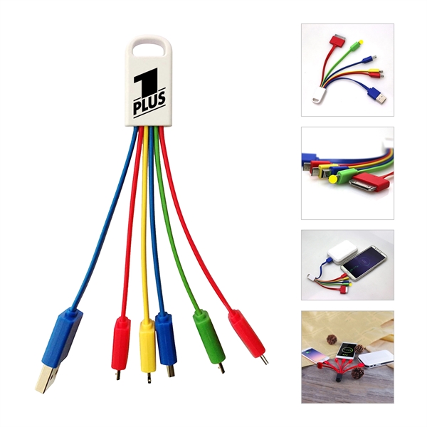 5 In 1 Charging Cable With Keychain