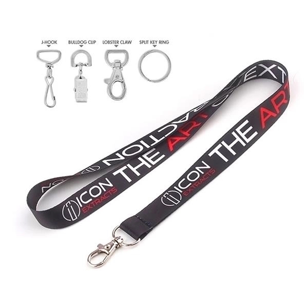 Full Color Polyester Dye-Sublimation Lanyard(1")