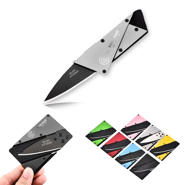 Colorful Stainless Steel Card Folding Tactical Knife