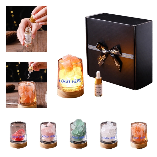 Crystals Table Lamp Essential Oil Diffusers With LED