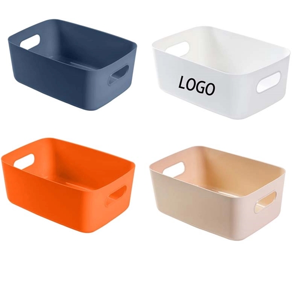 Desktop Storage Bin With Cutout Handles