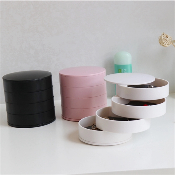 5 Layers Rotating Travel Jewelry Organizer Storage Box