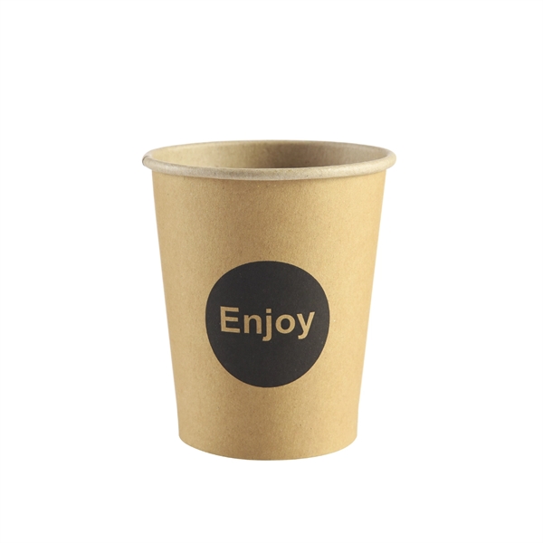 8 oz Kraft Paper Cups - Single Wall - Disposable - Custom