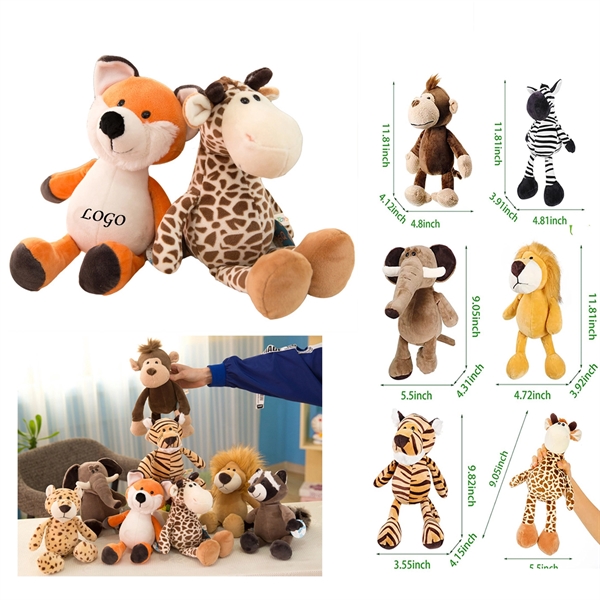 Safari Stuffed Animals Plush Jungle Toy
