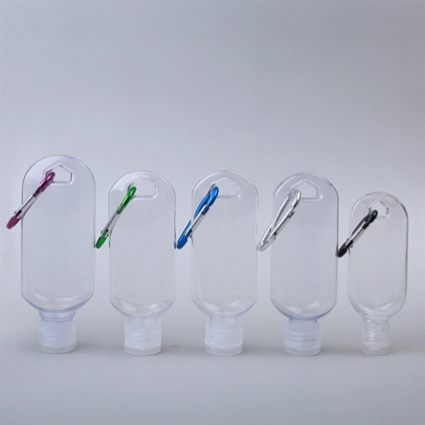 1OZ PETG Empty Hand Sanitizer Bottle With Carabiner