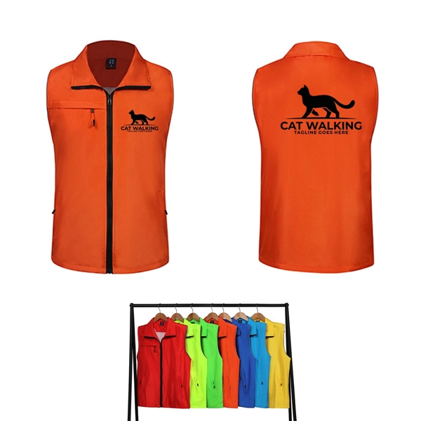 Volunteers Activity Full Zipper Uniform Vests