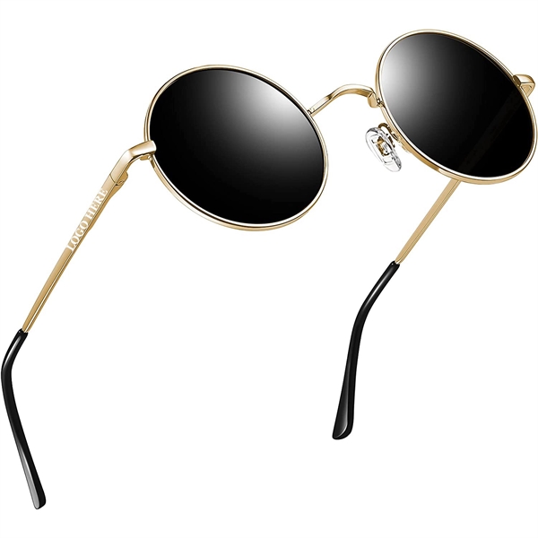Metal Frame Round Polarized Sunglasses