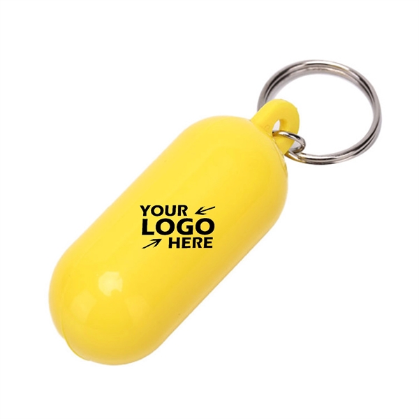 Plastic Floating  Pill-shape Keychain