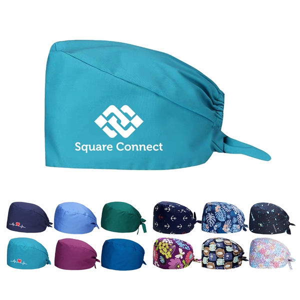 Medical Nurse Scrub Cap With Buttons