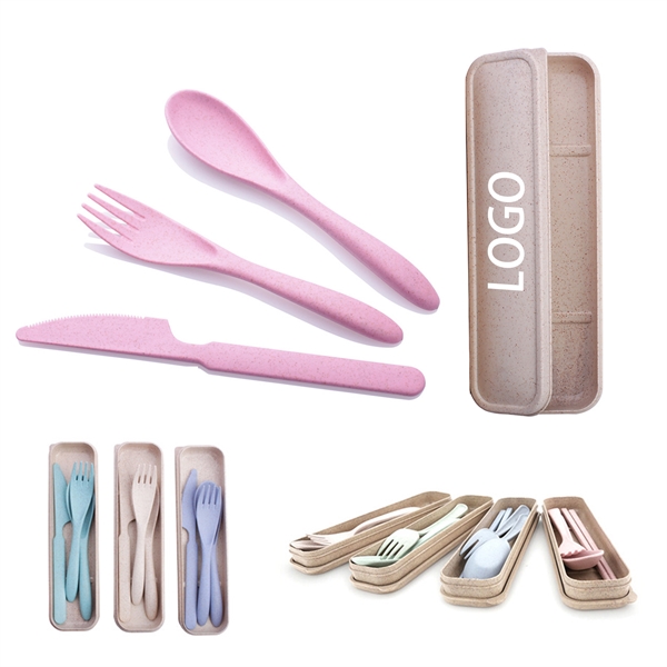 Wheat Straw Cutlery Box Set