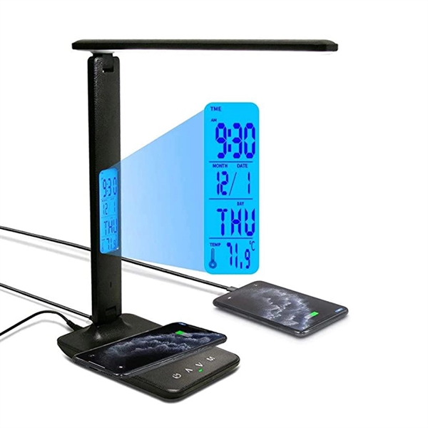 Dimmable LED Desk Lamp with Wireless Charger