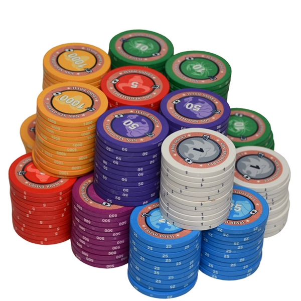 1.5in Ceramic Poker Chip Full Color MOQ100pcs