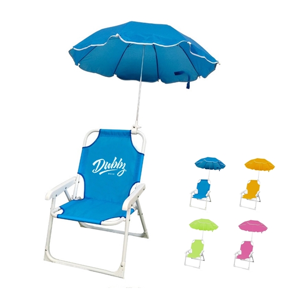 Kids Folding Beach Chair With Umbrella