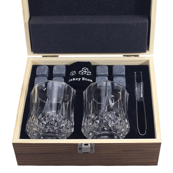 Whiskey Stone Gift Set With Wood Box