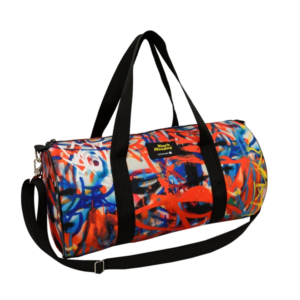 Sublimated Barrel Duffel Bag 16"W x 9"D