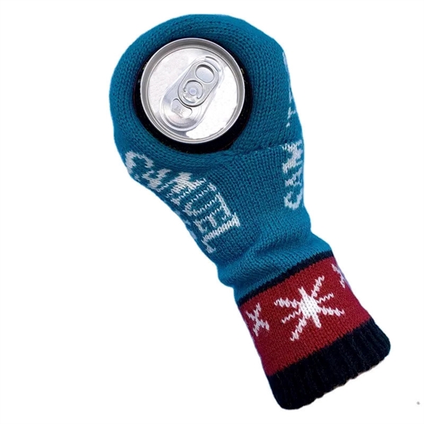 Custom Beer Mitten Knit Stitched Drink Holder