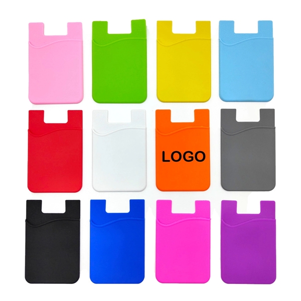Silicone Single Pocket Adhesive Backing Phone Wallet