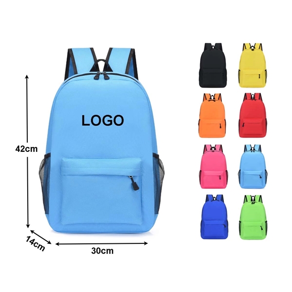 Solid Color School Student Backpack