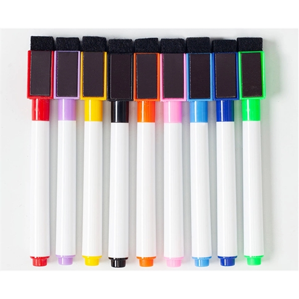Magnetic WhiteBoard Pens Erase Markers With Eraser