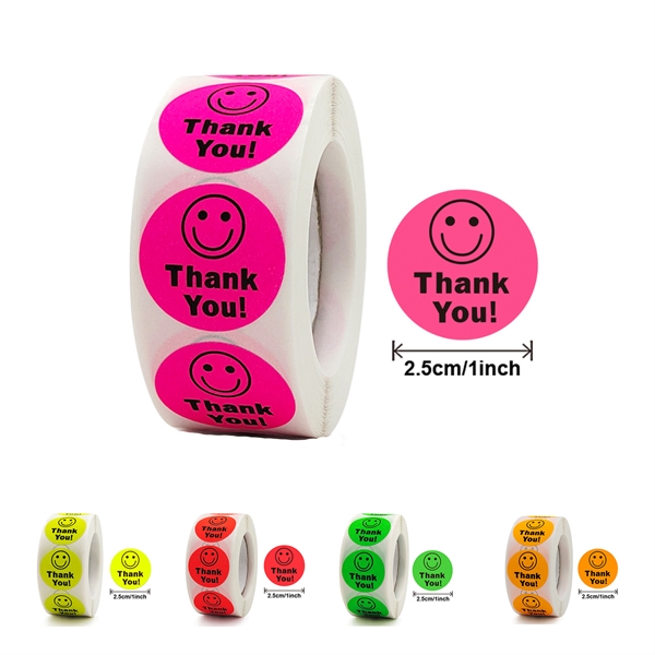Fluorescence Color Branded Label Sticker Roll
