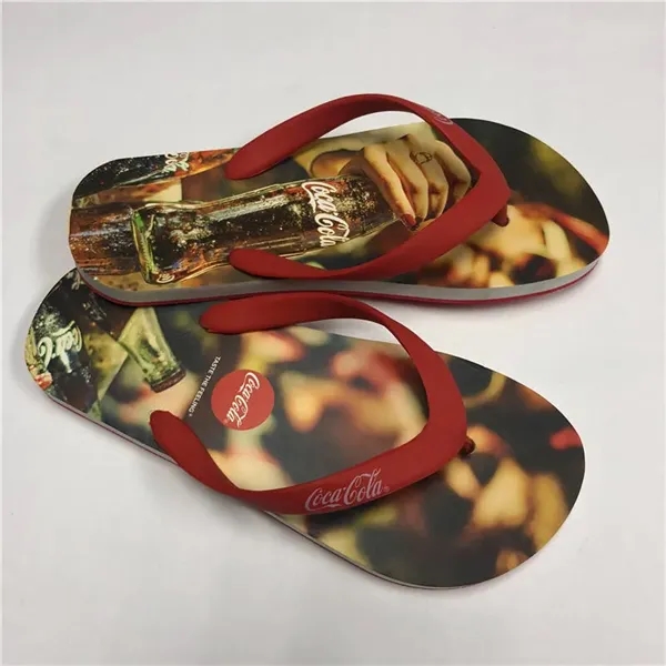 Eco-Friendly Sand Imprint Die-Cut EVA Flip Flops