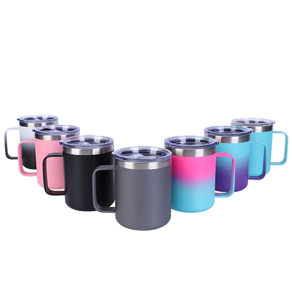12 Oz Vacuum Insulated Coffee Mug With Handle