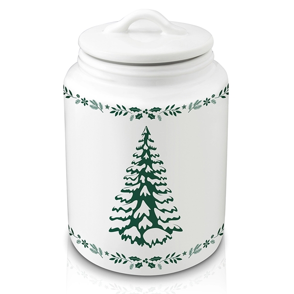 Ceramic Christmas Cookie Jar Green