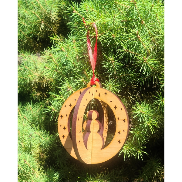 3.5"  Customizable 3D Round Ornaments 