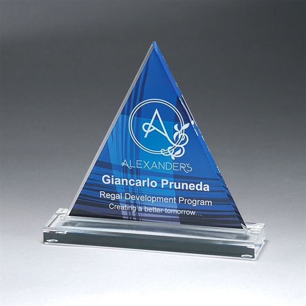 Clear Acrylic Triangle on Base