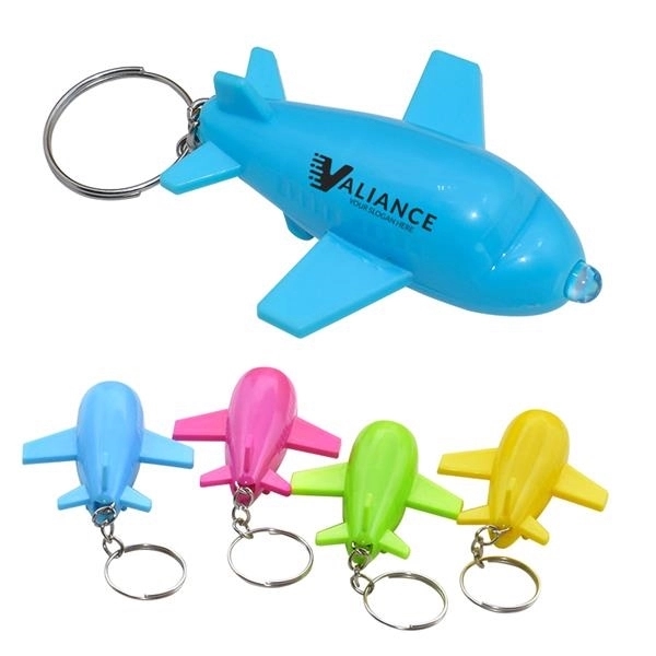 Airplane Shaped Flashlight Key Chain