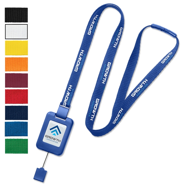 3/8" SlimReel™ Woven Lanyard/Badge Reel System
