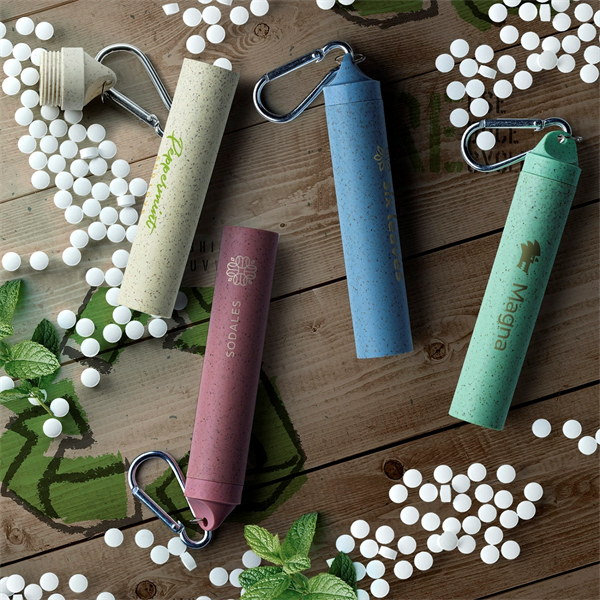 Wheat Straw Mini Mints Keychain
