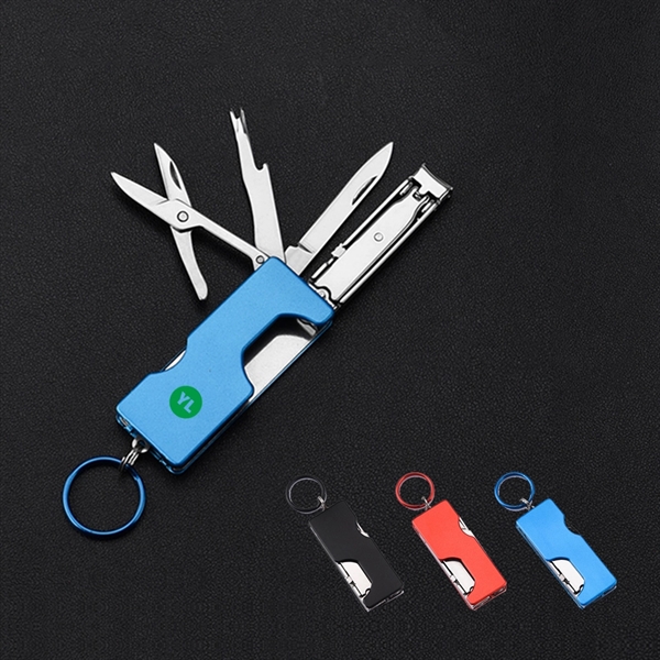4 In 1 Pocket Knife Tool Folding Nail Clipper Keychain Home