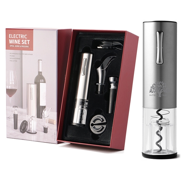 Electric Wine Opener Set With Charger Gift Box