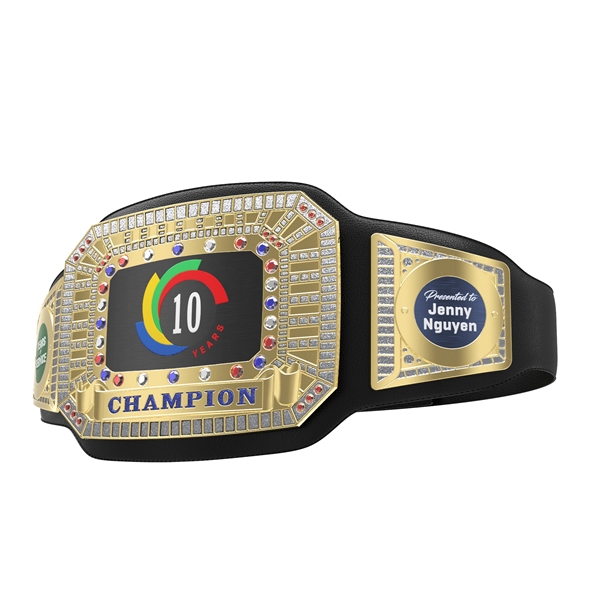 Express Vibraprint® Bright Gold Championship Belt
