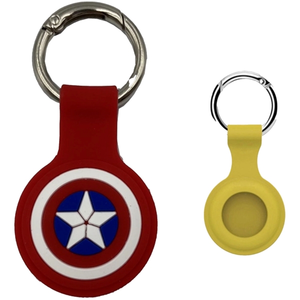 Silicone Air-Tag Holder w/ Keyring Custom Luggage Tag