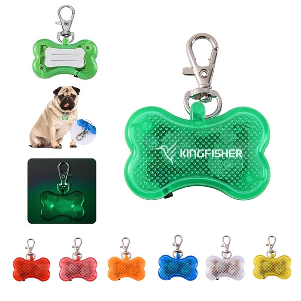 Plastic LED dog collar pets tags