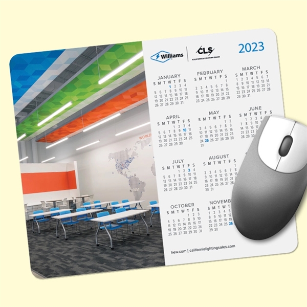 Vynex®DuraTec®8"x9.5"x1/16" Hard Surface Calendar Mouse Pad